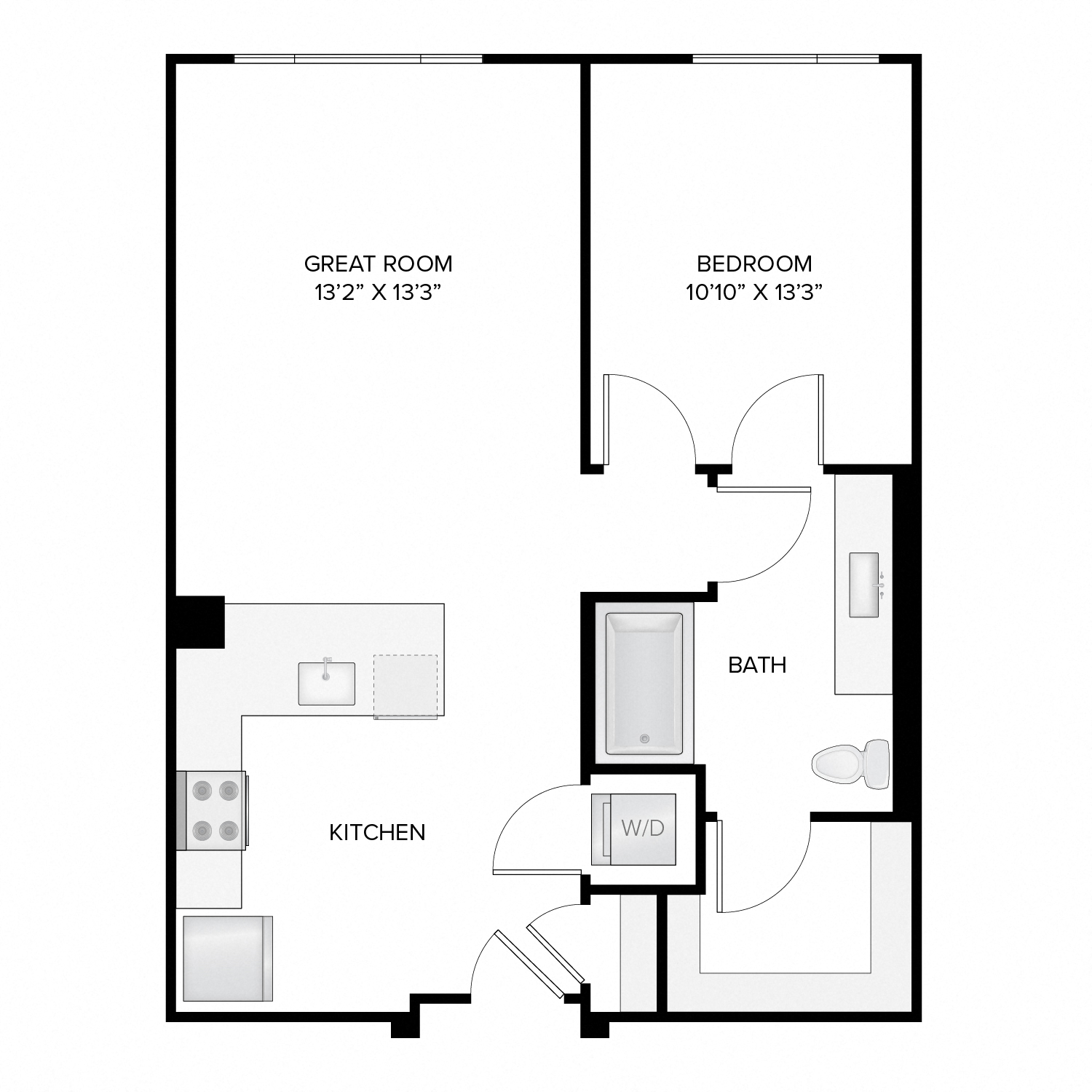 Floor plan layout diagram for The Jefferson
